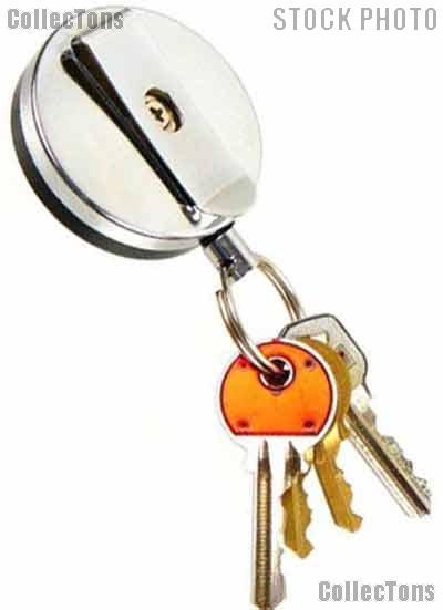 Key Keeper Clip On w/ Retractable Metal Cord