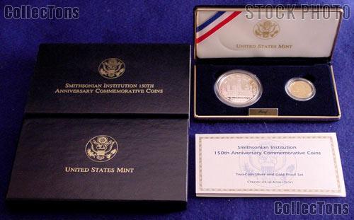 1996 Smithsonian Commemorative 2-Coin Proof Set with $5 Gold