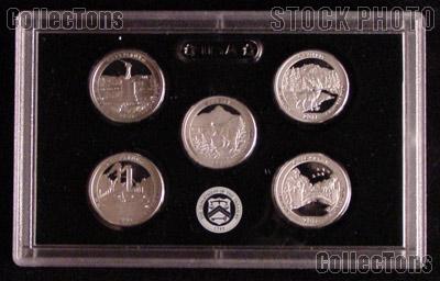 2011-S America the Beautiful SILVER PROOF Quarter Set Gettysburg, Glacier, Olympic, Vicksburg, Chickasaw