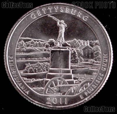 2011-D Pennsylvania Gettysburg National Park Quarter GEM BU America the Beautiful
