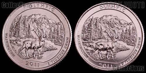 2011 P & D Washington Olympic National Park Quarters GEM BU America the Beautiful