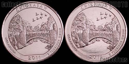 2011 P & D Oklahoma Chickasaw National Park Quarters GEM BU America the Beautiful