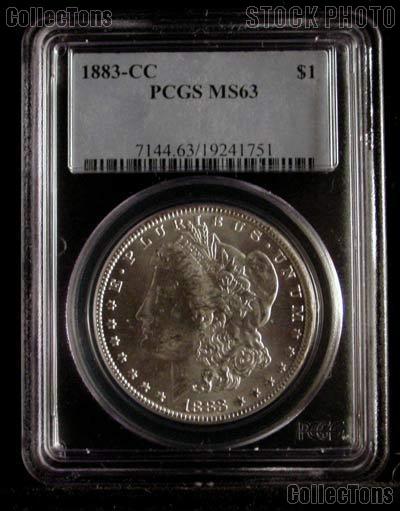 1883-CC Morgan Silver Dollar in PCGS MS 63