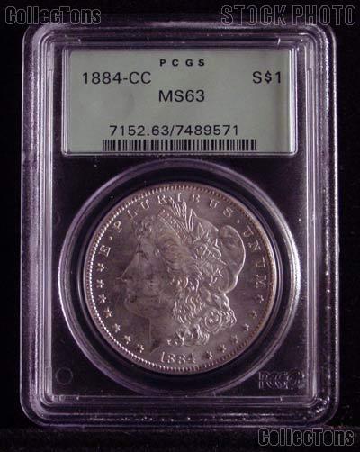 1884-CC Morgan Silver Dollar in PCGS MS 63