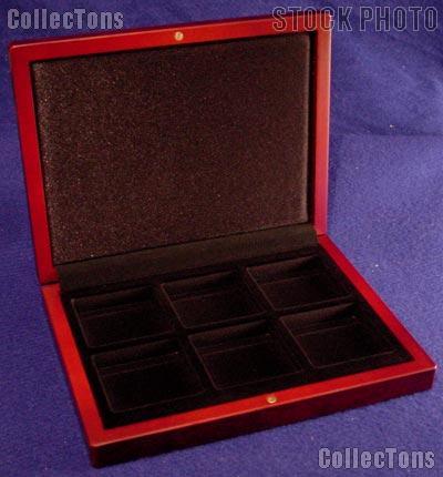 Coins Storage Box Coin Holder for 12pcs Coins 43mm Collectors Wooden Boxes