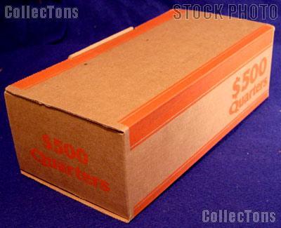 Corrugated Cardboard Coin Transport Box for Quarter Rolls
