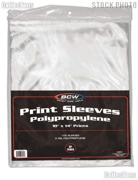Photo Print Protection Sleeve 10"x14" pack of 100 Polypropylene Print Bags