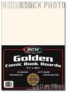 100 BCW Golden Age Size Comic Book Backing Boards Acid Free Precision Cut
