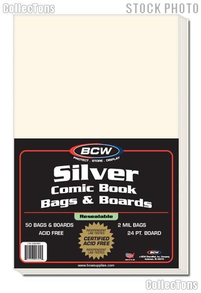 Silver Age Comic Book Bag and Board Set - Pack of 50 by BCW