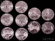 2011 National Park Quarters Complete Set P & D Uncirculated (10 Coins) PA, MT, WA, MS, OK