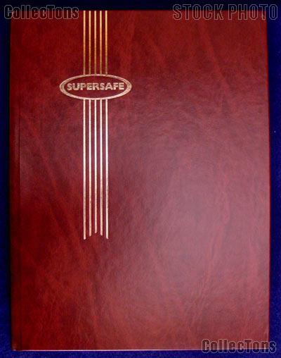 Stamp Album Stockbook in Red by Supersafe (W 4/32) 64 White Stamp Stock Book Pages