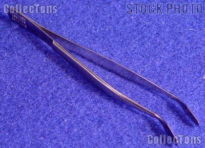 Showgard Professional Stamp Tongs 4 5/8" 906 Angled Tip Tweezers