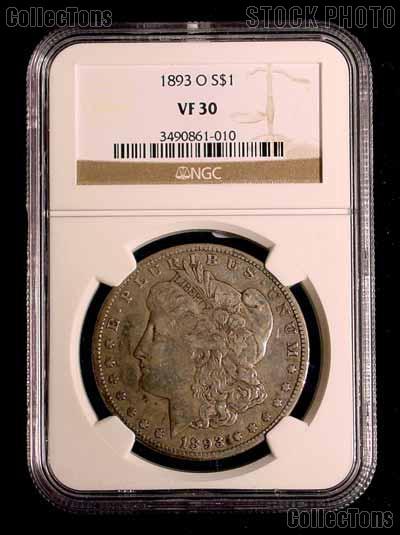 1893-O Morgan Silver Dollar KEY DATE in NGC VF 30