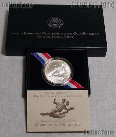 1997-S Jackie Robinson 50th Anniversary Commemorative BU Silver Dollar