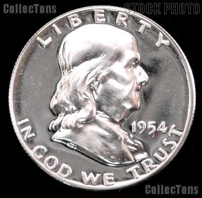 1954 Franklin Silver Half Dollar GEM PROOF 1954 Franklin Half Dollar