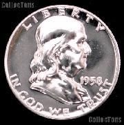 1958 Franklin Silver Half Dollar GEM PROOF 1958 Franklin Half Dollar