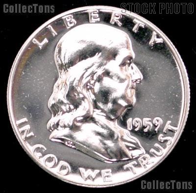 1959 Franklin Silver Half Dollar GEM PROOF 1959 Franklin Half Dollar
