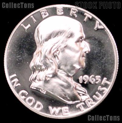 1963 Franklin Silver Half Dollar GEM PROOF 1963 Franklin Half Dollar