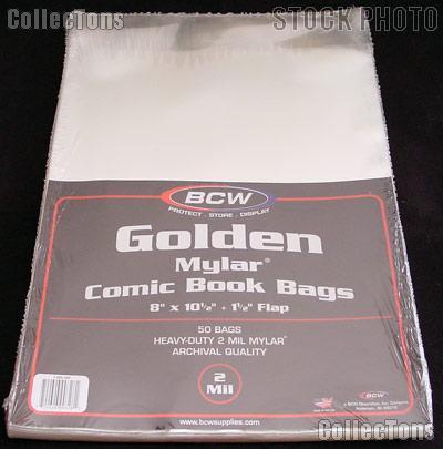 Golden Age Comic Book 2 Mil Mylar Bags - Pack of 50 by BCW