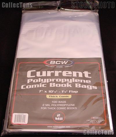 Current Age Comic Book Thick Bags Polypropylene - Pack of 100 by BCW