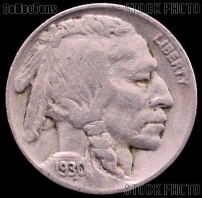 1930-S Buffalo Nickel G-4 or Better Indian Head Nickel