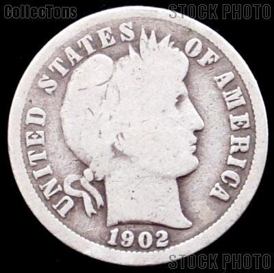 1902-S Barber Dime G-4 or Better Liberty Head Dime