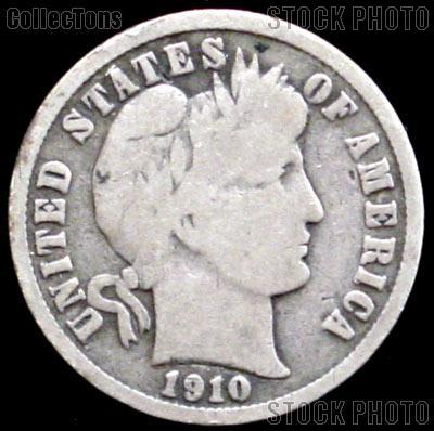 1910 Barber Dime G-4 or Better Liberty Head Dime