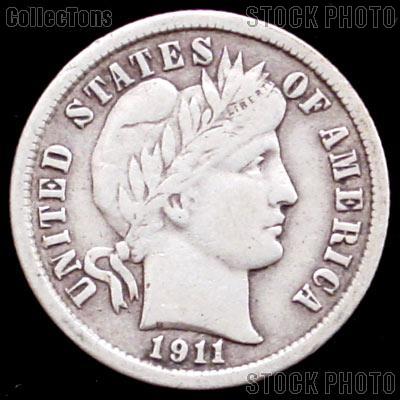 1911 Barber Dime G-4 or Better Liberty Head Dime