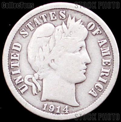 1914 Barber Dime G-4 or Better Liberty Head Dime