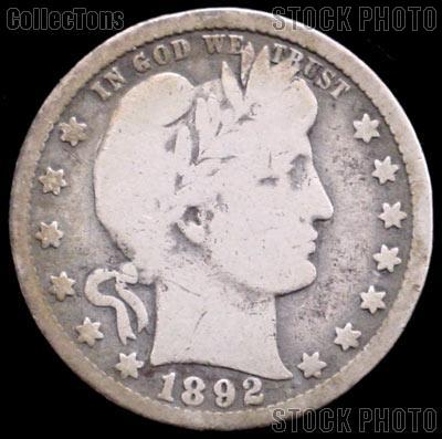 1892-S Barber Quarter G-4 or Better Liberty Head Quarter