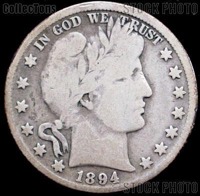 1894 Barber Quarter G-4 or Better Liberty Head Quarter