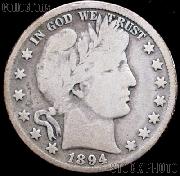 1894-O Barber Quarter G-4 or Better Liberty Head Quarter