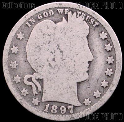 1897 Barber Quarter G-4 or Better Liberty Head Quarter