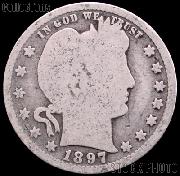 1897 Barber Quarter G-4 or Better Liberty Head Quarter