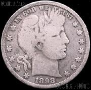 1898 Barber Half Dollar G-4 or Better Liberty Head Half Dollar