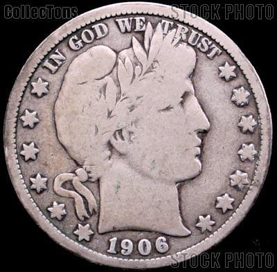 1906-O Barber Half Dollar G-4 or Better Liberty Head Half Dollar