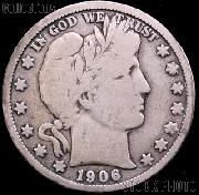 1906 Barber Half Dollar G-4 or Better Liberty Head Half Dollar