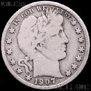 1907 Barber Quarter G-4 or Better Liberty Head Quarter