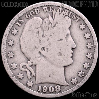 1908-O Barber Half Dollar G-4 or Better Liberty Head Half Dollar