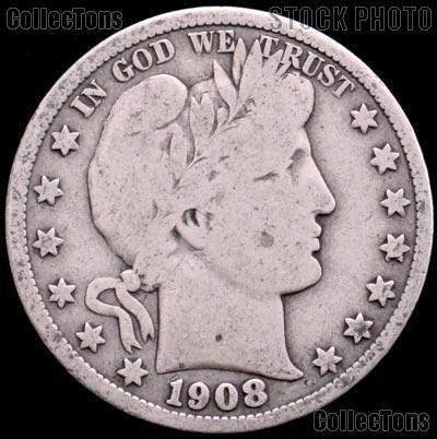 1908-D Barber Quarter G-4 or Better Liberty Head Quarter