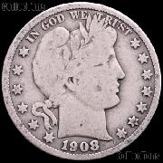 1908-S Barber Half Dollar G-4 or Better Liberty Head Half Dollar