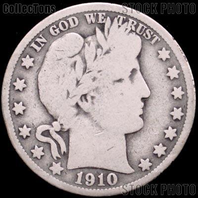 1910-S Barber Half Dollar G-4 or Better Liberty Head Half Dollar