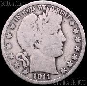 1911 Barber Half Dollar G-4 or Better Liberty Head Half Dollar