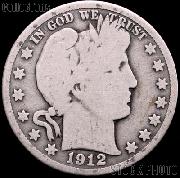 1912 Barber Half Dollar G-4 or Better Liberty Head Half Dollar