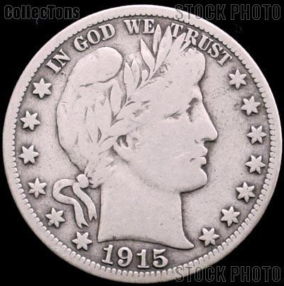 1915-D Barber Half Dollar G-4 or Better Liberty Head Half Dollar