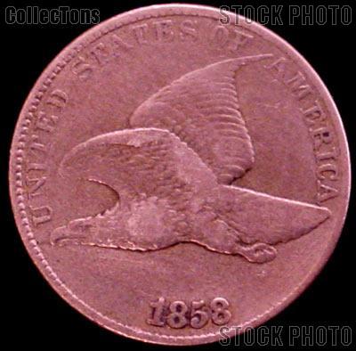 1858 Flying Eagle Cent LARGE LETTERS G-4 or Better Flying Eagle Penny