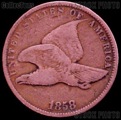 1858 Flying Eagle Cent SMALL LETTERS G-4 or Better Flying Eagle Penny