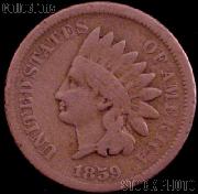 1859 Indian Head Cent Variety 1 Laurel Wreath Reverse G-4 or Better Indian Penny