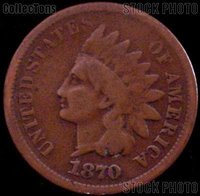 1870 Indian Head Cent Variety 3 Bronze G-4 or Better Indian Penny
