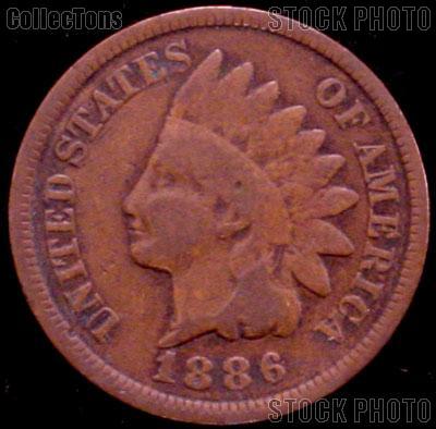 1886 Indian Head Cent Variety 3 Bronze G-4 or Better Indian Penny